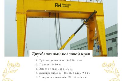30-тонный двухбалочный козловой кран MG 